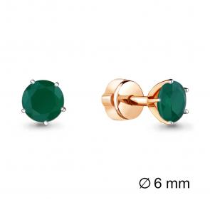 Серьги из золочёного серебра AQUAMARINE с агатом А4403809-п фото