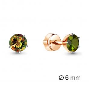 Серьги из золочёного серебра AQUAMARINE с султанитом А4403819-п фото