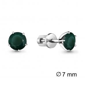 Серебряные серьги AQUAMARINE с агатом А4403909 фото