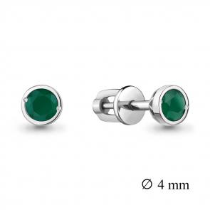 Серебряные серьги AQUAMARINE с агатом А4407109 фото