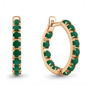 Серьги из золочёного серебра AQUAMARINE с агатом А45001809-п фото