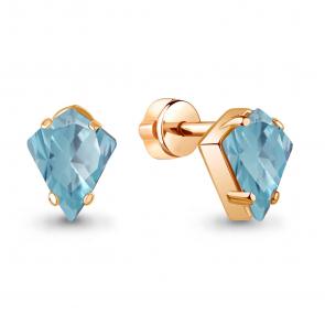 Серьги из золочёного серебра AQUAMARINE с турмалином А45006188-п фото