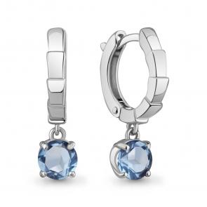 Серебряные серьги AQUAMARINE с топазом А45020105 фото