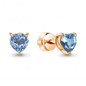 Серьги из золочёного серебра AQUAMARINE с топазом А45029205-п фото