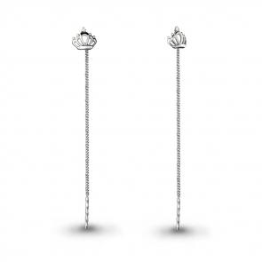 Серебряные серьги AQUAMARINE с фианитом А45474А фото