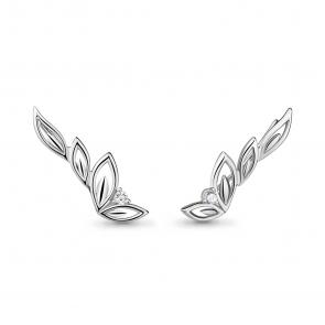 Серебряные серьги AQUAMARINE с фианитом А45508А фото