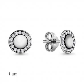 Одиночная серьга из серебра AQUAMARINE с фианитом А46570А фото
