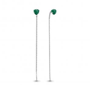 Серебряные серьги AQUAMARINE с агатом А4753909 фото