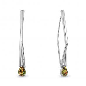 Серебряные серьги AQUAMARINE с султанитом А4773019 фото