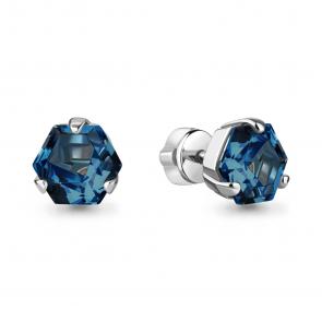 Серебряные серьги AQUAMARINE с Лондон топазом А4775093 фото