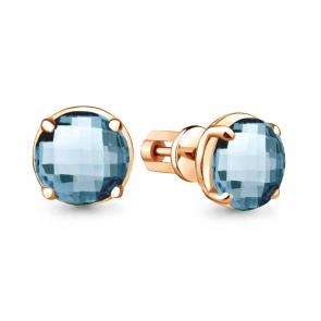 Серьги из золочёного серебра AQUAMARINE с турмалином А4775788-п фото