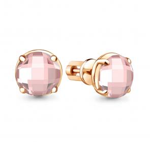 Серьги из золочёного серебра AQUAMARINE с морганитом А4775790-п фото