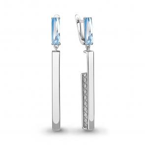 Серебряные серьги AQUAMARINE с турмалином А4776288 фото