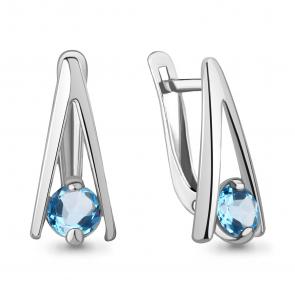 Серебряные серьги AQUAMARINE с топазом А4789505 фото