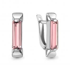 Серебряные серьги AQUAMARINE с морганитом А4791490 фото