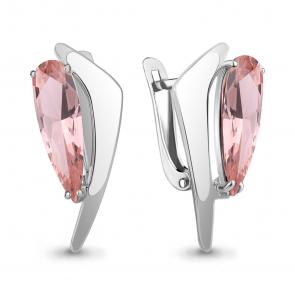 Серебряные серьги AQUAMARINE с морганитом А4791590 фото