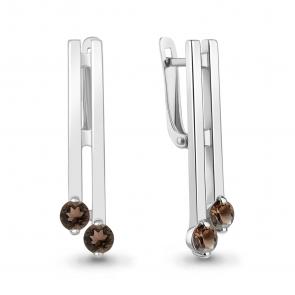 Серебряные серьги AQUAMARINE с кварцем А4797701 фото