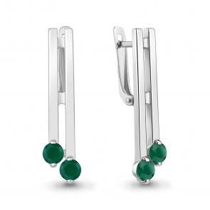 Серебряные серьги AQUAMARINE с агатом А4797709 фото