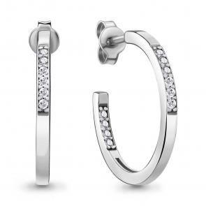 Серебряные серьги AQUAMARINE с фианитом А48233А фото