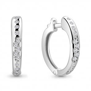 Серебряные серьги AQUAMARINE с фианитом А48547А фото