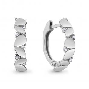 Серебряные серьги AQUAMARINE с фианитом А48661А фото