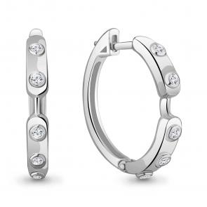 Серебряные серьги AQUAMARINE с фианитом А49009А фото
