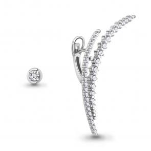 Серебряные серьги AQUAMARINE с фианитом А49424А фото