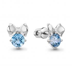 Серебряные серьги AQUAMARINE с топазом А49914Н фото