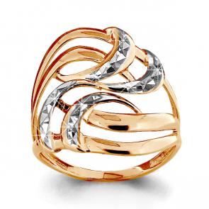 Кольцо из золочёного серебра AQUAMARINE А54129-пк фото