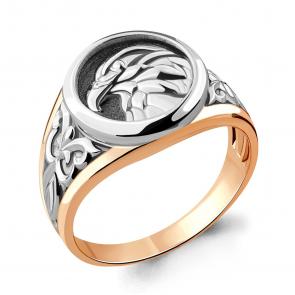 Кольцо из золочёного серебра AQUAMARINE А54677-пк фото