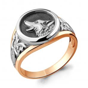 Кольцо из золочёного серебра AQUAMARINE А54680-пк фото