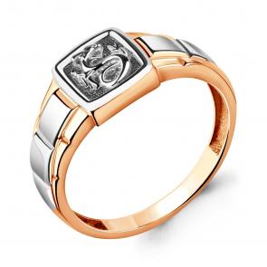 Кольцо из золочёного серебра AQUAMARINE А54689-пк фото