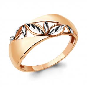 Кольцо из золочёного серебра AQUAMARINE А54743-пк фото