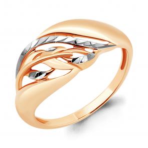 Кольцо из золочёного серебра AQUAMARINE А54744-пк фото