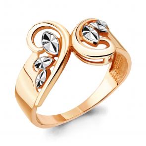 Кольцо из золочёного серебра AQUAMARINE А54752-пк фото