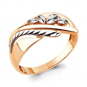 Кольцо из золочёного серебра AQUAMARINE А54754-пк фото