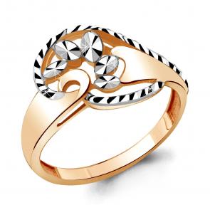 Кольцо из золочёного серебра AQUAMARINE А54761-пк фото