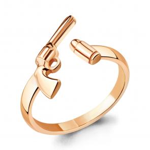 Кольцо из золочёного серебра AQUAMARINE А54769-п фото