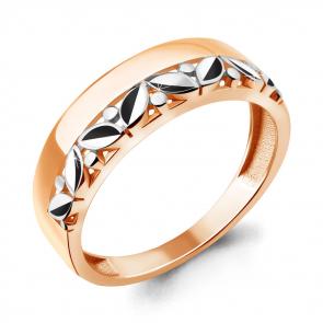 Кольцо из золочёного серебра AQUAMARINE А54833-пк фото