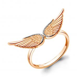 Кольцо из золочёного серебра AQUAMARINE А54905-п фото