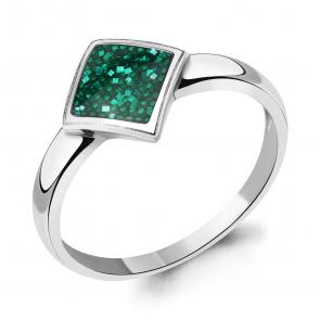 Серебряное кольцо AQUAMARINE с эмалью А54965 фото