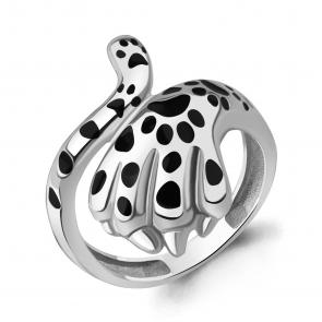 Серебряное кольцо AQUAMARINE с эмалью А56092 фото