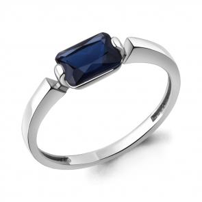 Серебряное кольцо AQUAMARINE с гидротермальным сапфиром А600055Н фото