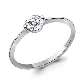 Серебряное кольцо AQUAMARINE с фианитом А600058 фото