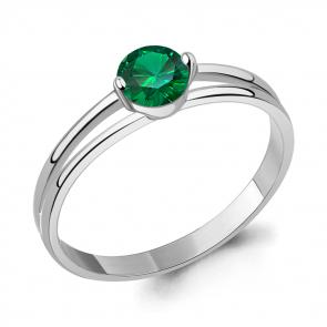 Серебряное кольцо AQUAMARINE с гидротермальным изумрудом А600059П фото