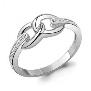 Серебряное кольцо AQUAMARINE с фианитом А600117А фото