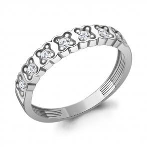 Серебряное кольцо AQUAMARINE с фианитом А600322А фото