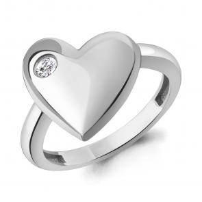 Серебряное кольцо AQUAMARINE с фианитом А600410А фото