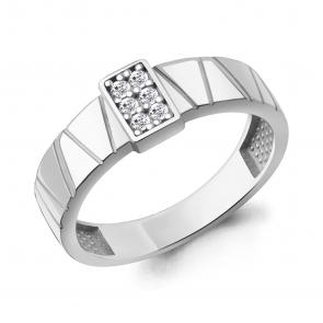 Серебряное кольцо AQUAMARINE с фианитом А600415А фото