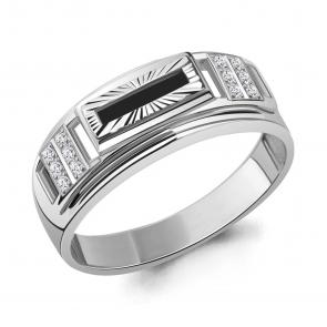 Серебряное кольцо AQUAMARINE с фианитом А61007Ч фото